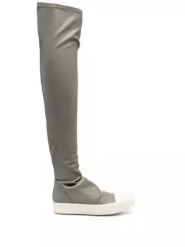Высокие кроссовки-носки Rick Owens, зеленый