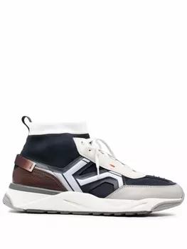 Высокие кроссовки-носки Santoni, синий