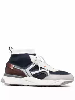Высокие кроссовки-носки Santoni, синий
