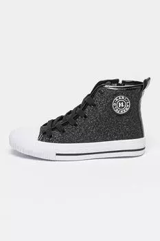 Высокие кроссовки с блестками Karl Lagerfeld, черный