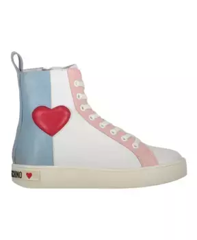 Высокие кроссовки с боковой молнией Love Moschino, мультиколор