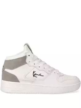 Высокие кроссовки с фирменной панелью karl kani, белый