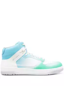 Высокие кроссовки с логотипом Santoni, зеленый