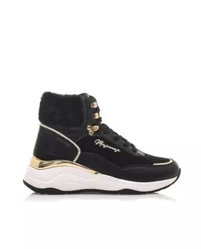 Высокие кроссовки с мехом на щиколотке Mariamare, черный