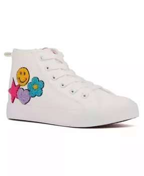 Высокие кроссовки с нашивками для маленьких девочек Olivia Miller, белый