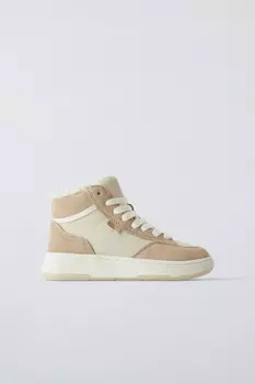 Высокие кроссовки с подкладкой ZARA, разноцветный