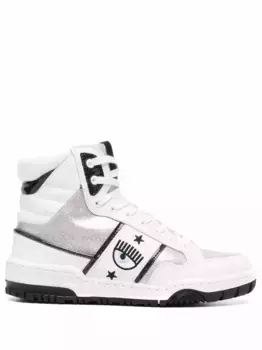 Высокие кроссовки с принтом Chiara Ferragni, белый