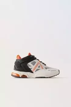 Высокие кроссовки с сеткой ZARA, белый