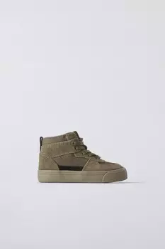 Высокие кроссовки skate ZARA, зеленый