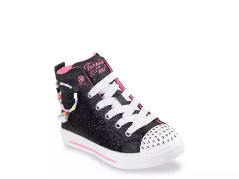 Высокие кроссовки Skechers Twinkle Toes Twinkle Sparks Charm Bestie — детские, черные