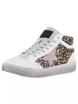 Высокие кроссовки VAN HILL, цвет weiss leopard
