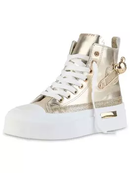 Высокие кроссовки VAN HILL, золотой