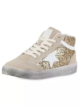 Высокие кроссовки VAN HILL, золотой