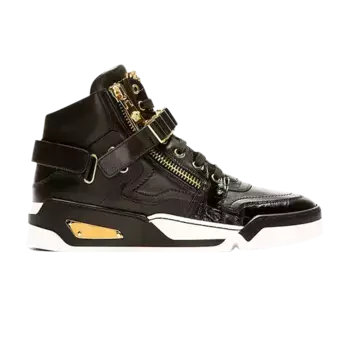 Высокие кроссовки Versace Leather High, черный