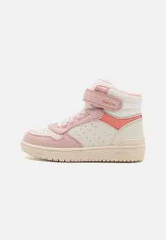 Высокие кроссовки Washiba Girl Geox, цвет light ivory/light rose