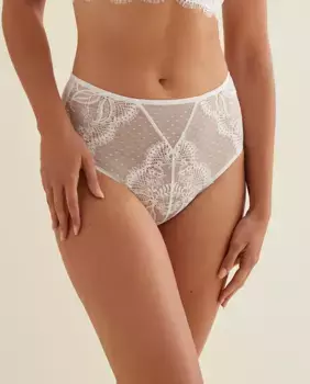 Высокие кружевные трусики Promise, белый