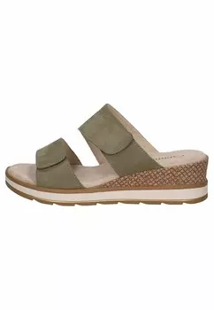 Высокие мюли Caprice, хаки