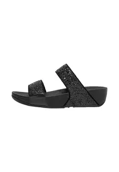 Высокие мюли FitFlop, цвет black glitter
