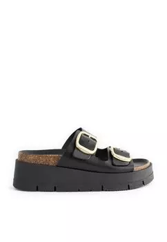 Высокие мюли FOREVER COMFORT DOUBLE BUCKLE Next, цвет black