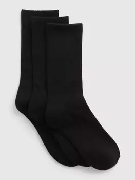 Высокие носки, 3 пары. Gap, черный