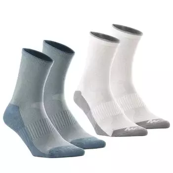 Высокие носки для ходьбы Decathlon — 2 шт. Quechua, серый