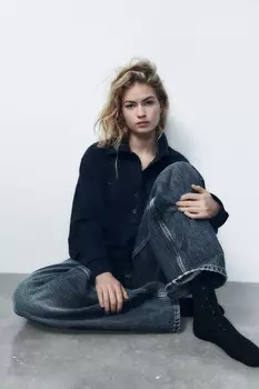 Высокие носки с диаметрами ZARA, черный