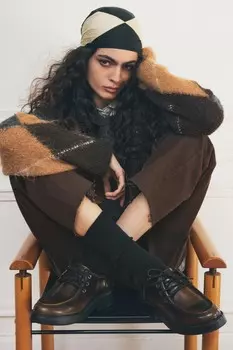 Высокие носки ZARA, черный