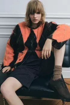 Высокие носки ZARA, кэмел