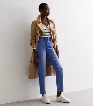 Высокие ярко-синие джинсы Tori Mom New Look, ярко-синий