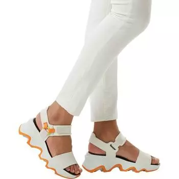 Высокие сандалии Kinetic Impact с Y-образным ремешком женские SOREL, цвет Sea Salt/ Koi