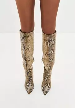 Высокие сапоги Cesare Gaspari, бежевый