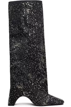 Высокие сапоги с кристаллами на перемычке Coperni, мультиколор