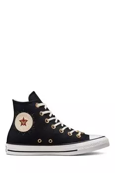 Высокие спортивные туфли Hearts Converse, черный