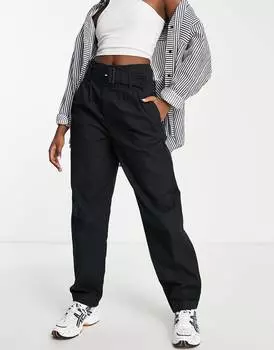 Высокие свободные зауженные мягкие концы Levi's tailor черного цвета