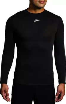 Высокие точки с длинным рукавом Brooks, черный
