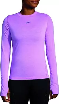 Высокие точки с длинным рукавом Brooks, цвет Bright Purple