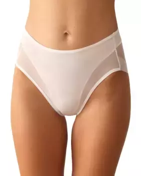 Высокие трусики-стринги с тюлем Promise, белый