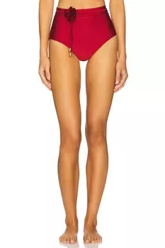 Высокие трусы Cascadian flower от Zimmermann, dark red
