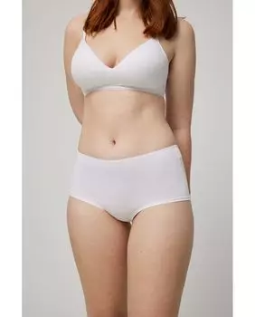 Высокие трусы из органического хлопка с декоративной эластичной деталью. Коллекция Лапуренсе Ysabel Mora, коричневый