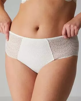 Высокие трусы Karma с однотонным узором Simone Prle, естественный