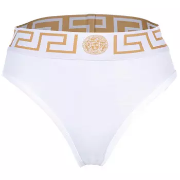 Высокие трусы топика Versace, белый