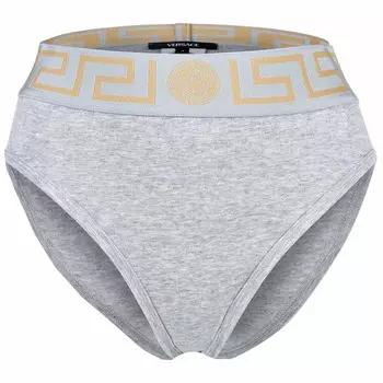 Высокие трусы топика Versace, серый