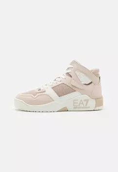 Высокие туфли EA7 Emporio Armani NEW BASKETBALL MID UNISEX, цвет pink tint/white
