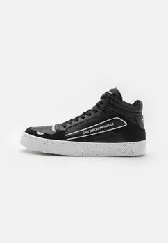 Высокие туфли EA7 Emporio Armani УНИСЕКС РЕТРО БАСКЕТБОЛ, цвет black/white