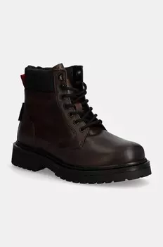 Высокие туфли TJM LACE UP BOOT Tommy Jeans, коричневый