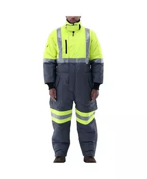 Высокие утепленные комбинезоны HiVis с морозильной кромкой RefrigiWear, серый
