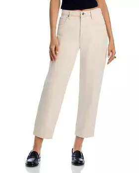 Высокие зауженные джинсы с посадкой на щиколотке The Candle в цвете Butter FRAME, слоновая кость/кремовый