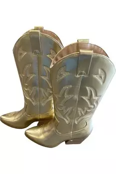 Высокие женские ковбойские сапоги Orville золотистого цвета Fortune Dynamic, золото