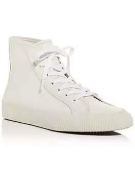 Высокие женские парусиновые кроссовки без шнуровки в стиле 90-х годов REDONE, цвет Off White