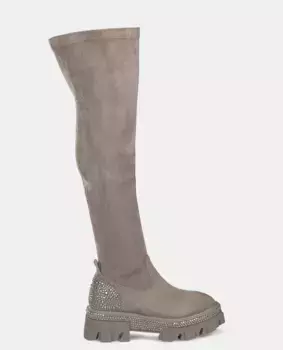 Высокие женские сапоги на платформе Alma en Pena, серый